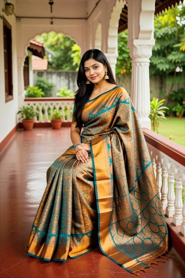 কাঞ্জিভরম কাতান শাড়ি